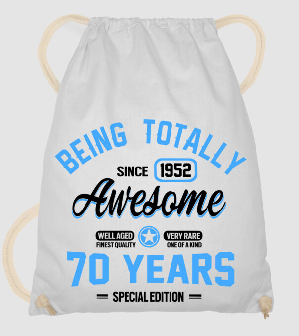 70 years of being totally awesome model alb pe tricou