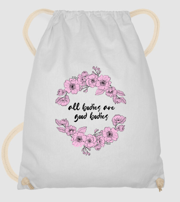 All bodies are good bodies floral model alb pe tricou