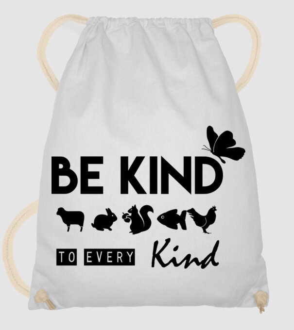 Be kind to every kind model alb pe tricou