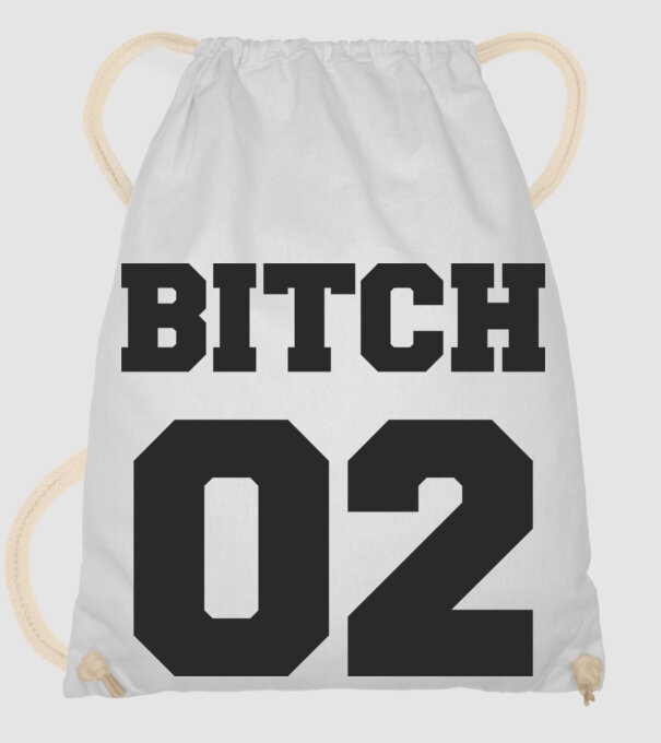 Bitch 02 model alb pe tricou