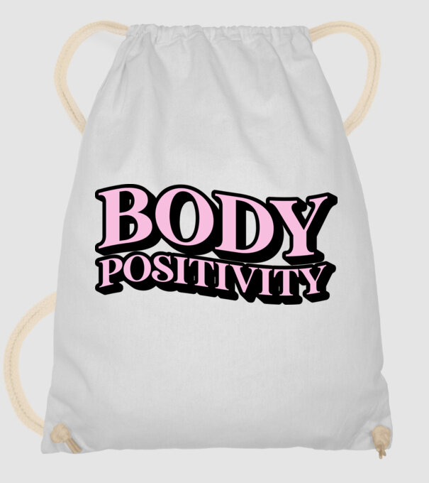 BodyPositivity model alb pe tricou