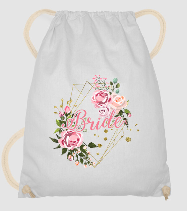 BRIDE roses floral model alb pe tricou