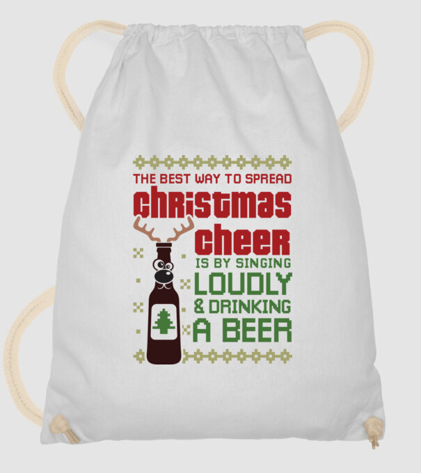 Christmas cheer beer pulovăr urât model alb pe tricou