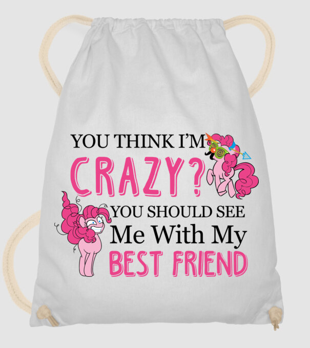 Crazy Friend Unicorn model alb pe tricou