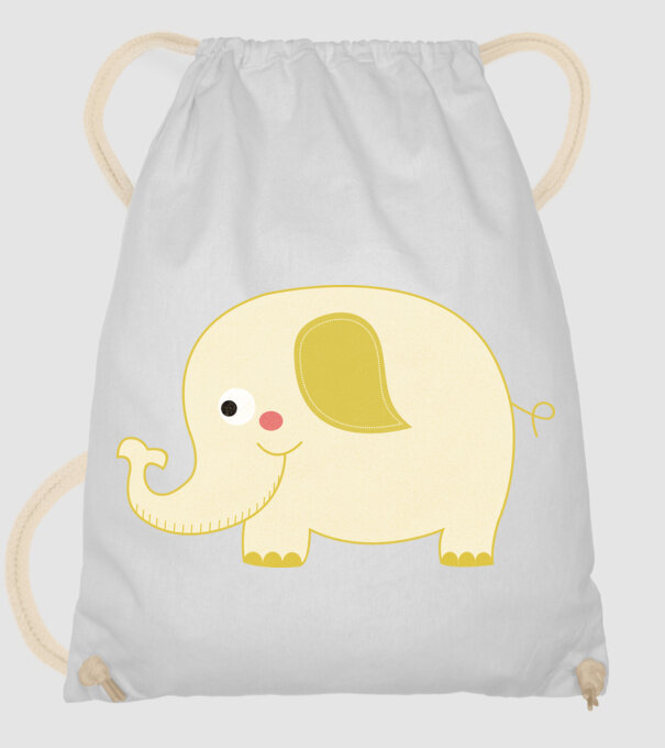 Cute elephant model alb pe tricou
