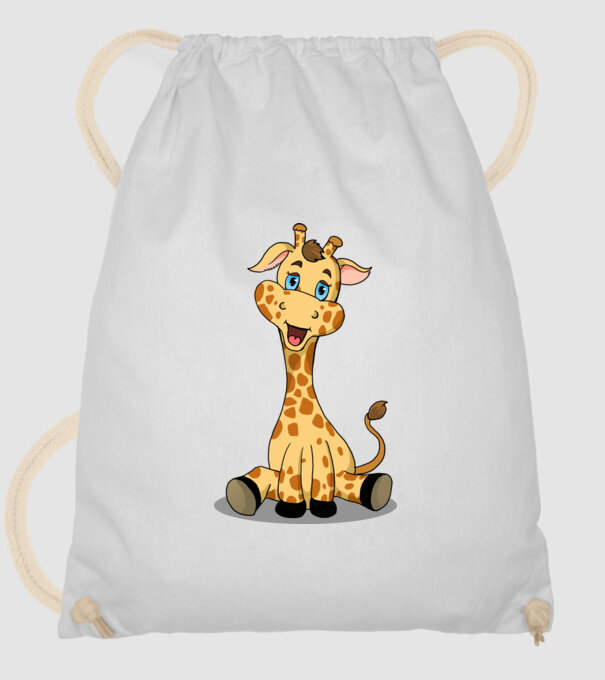 Cute giraffe model alb pe tricou