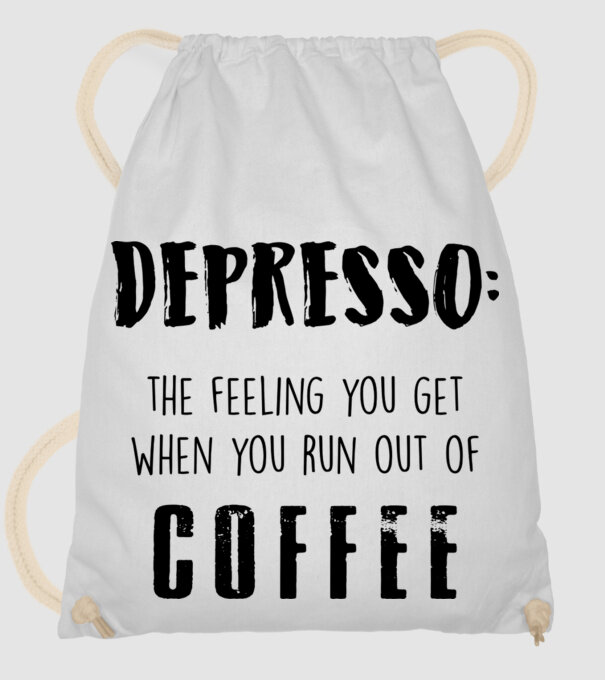 Depresso model alb pe tricou