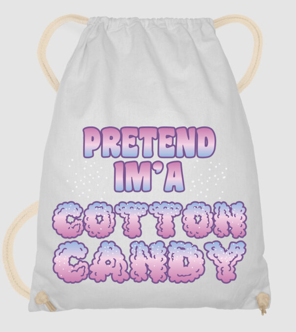 Vată de zahăr carnaval model alb pe tricou