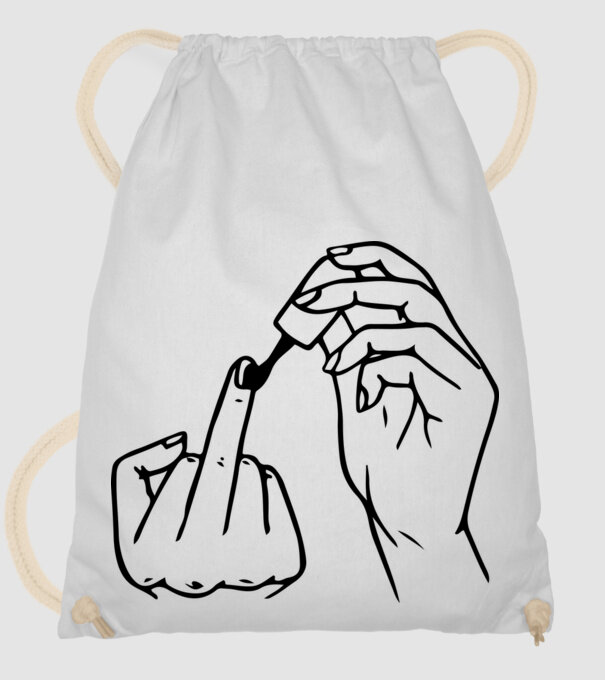 Nail polish Fuck U model alb pe tricou