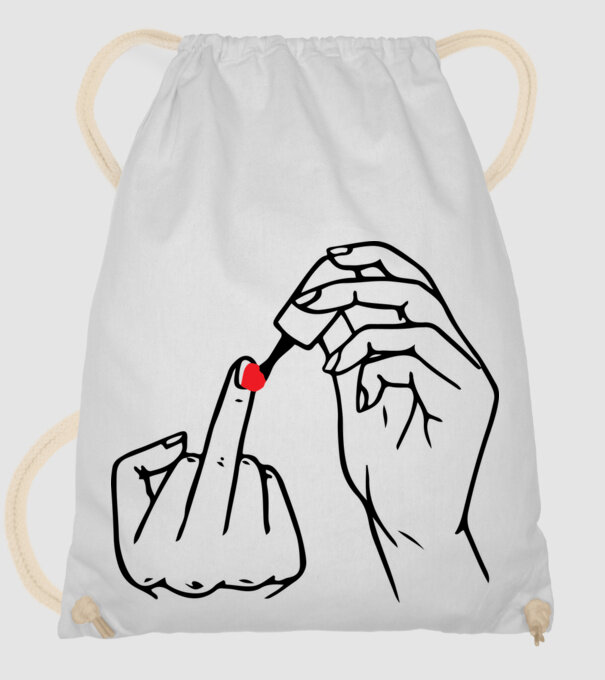 Nail polish Fuck U model alb pe tricou