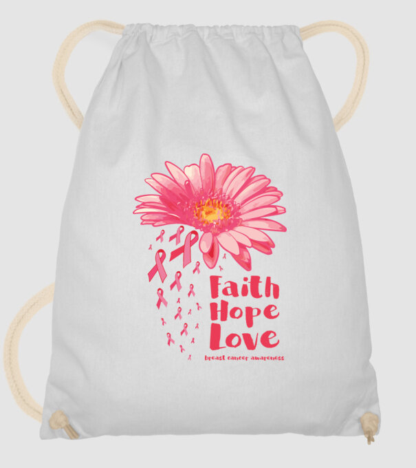 Gerbera faith hope love model alb pe tricou