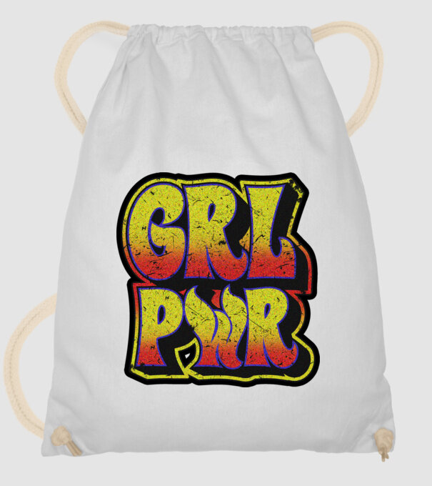 Girl power model alb pe tricou