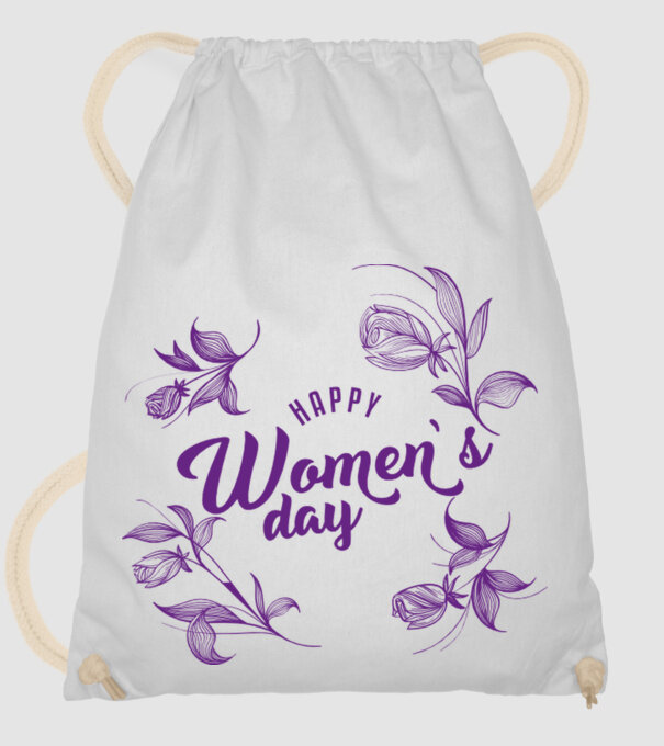 'Happy women''s day' model alb pe tricou