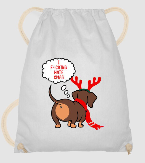 Hate Xmas model alb pe tricou