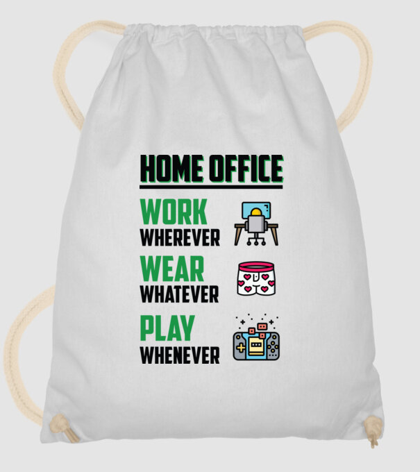 Home office model alb pe tricou