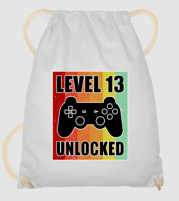 level 13 unlocked retro gamer model alb pe tricou