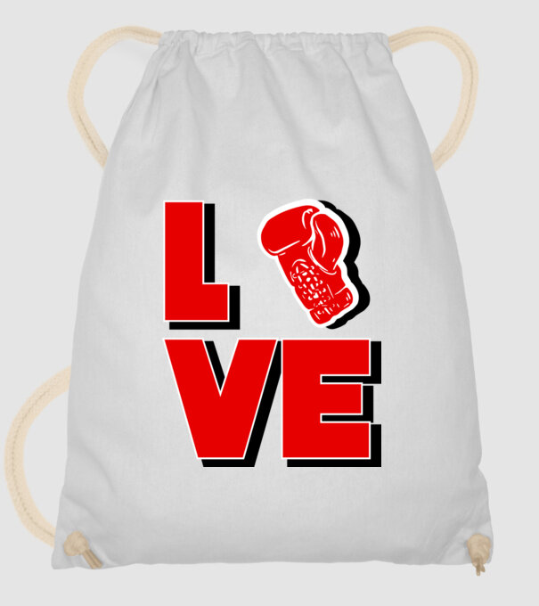 LOVE BOX model alb pe tricou