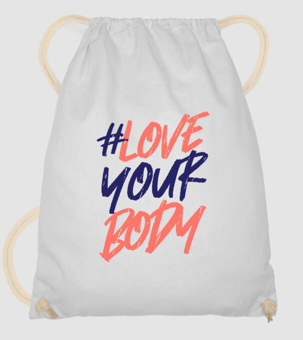 #loveyourbody model alb pe tricou