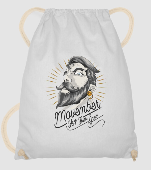 Movember Keep them grow No Shave November model alb pe tricou