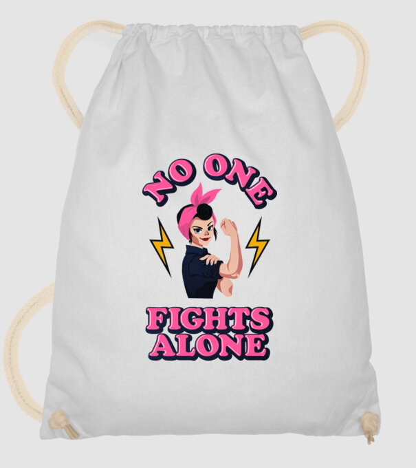 No one fights alone pinup model alb pe tricou