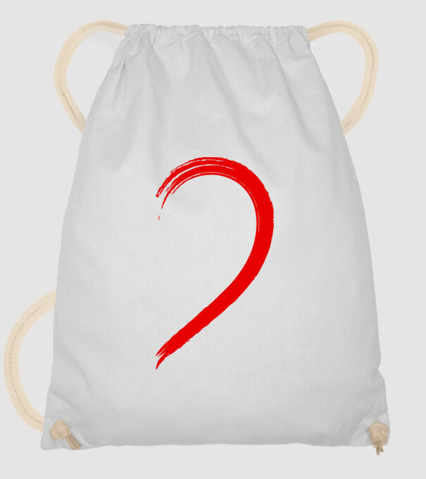 Inimă pereche stânga model alb pe tricou