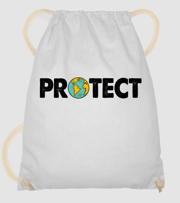 Protect earth model alb pe tricou