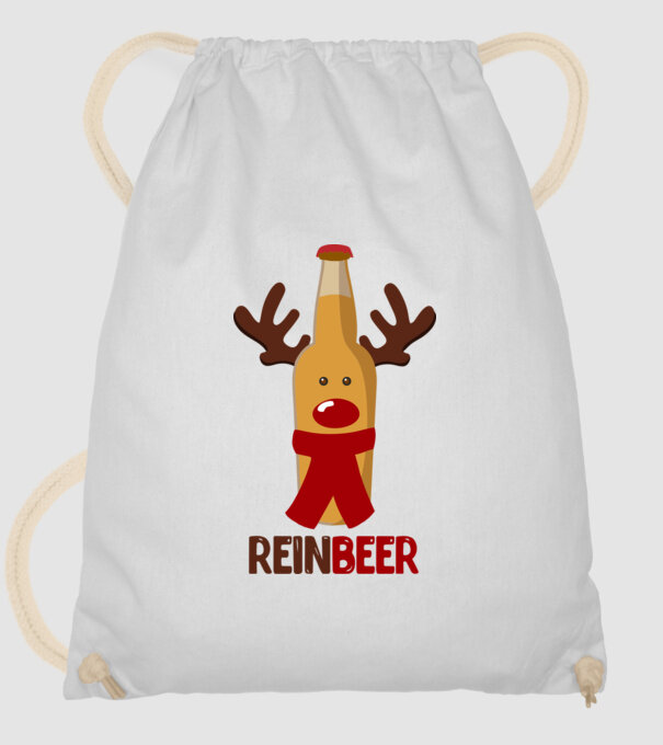 Bere REINBEER model alb pe tricou