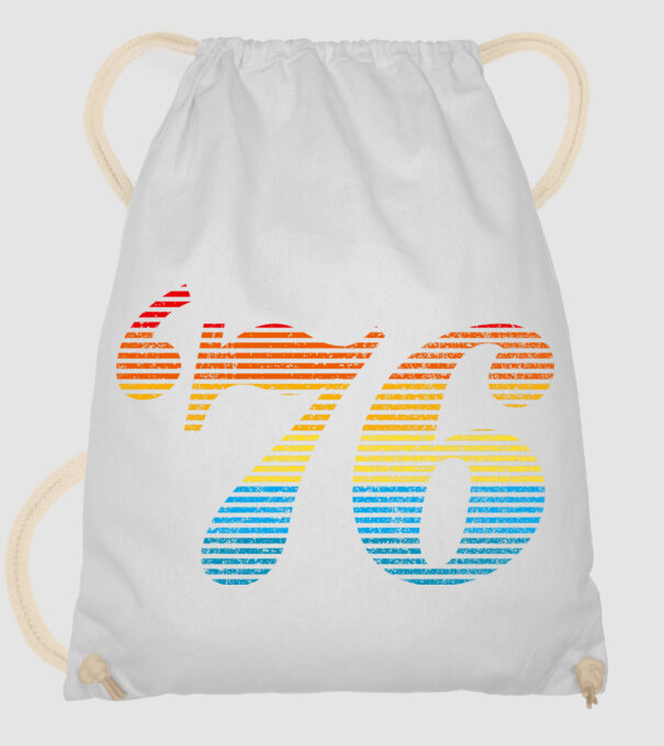 Retro Birthday 1976 model alb pe tricou