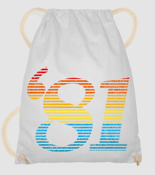 Retro Birthday 1981 model alb pe tricou