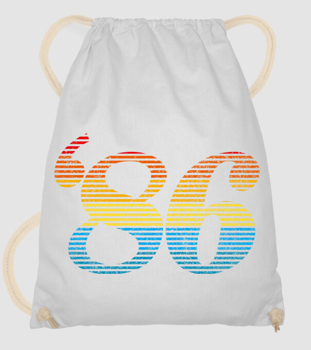 Retro Birthday 1986 model alb pe tricou
