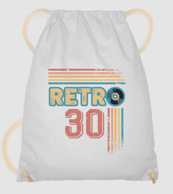 Retro 30 Birthday model alb pe tricou