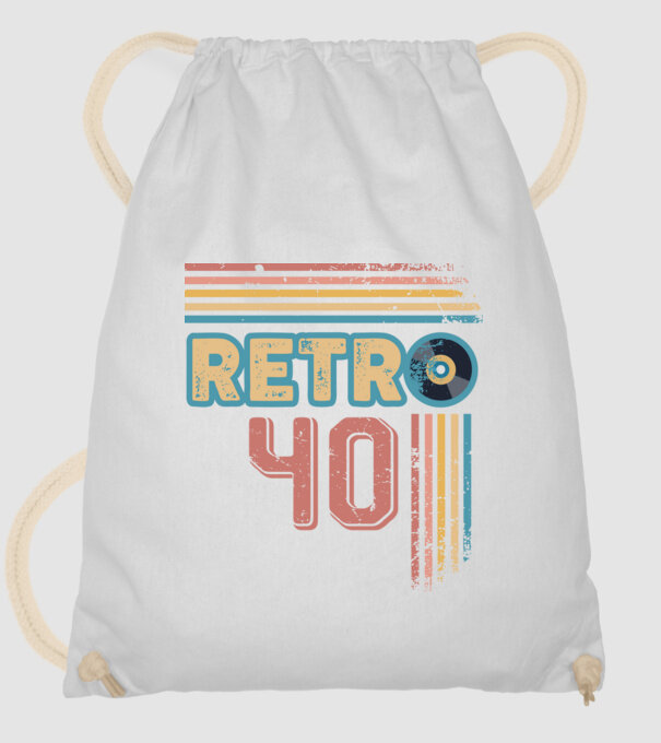 Retro 40 Birthday model alb pe tricou