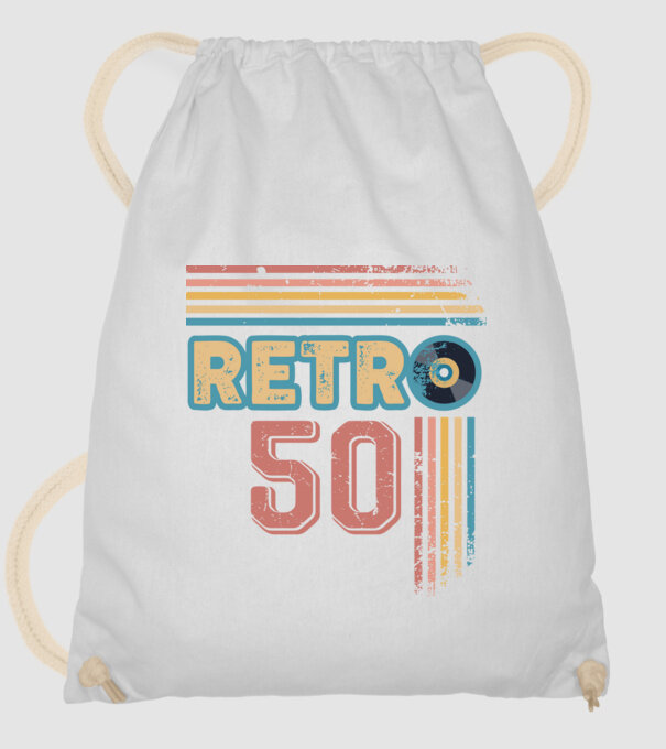 Retro 50 Birthday model alb pe tricou