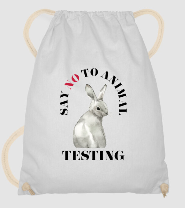 Say NO to animal testing model alb pe tricou