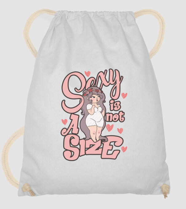 Sexy is not a size cutie model alb pe tricou