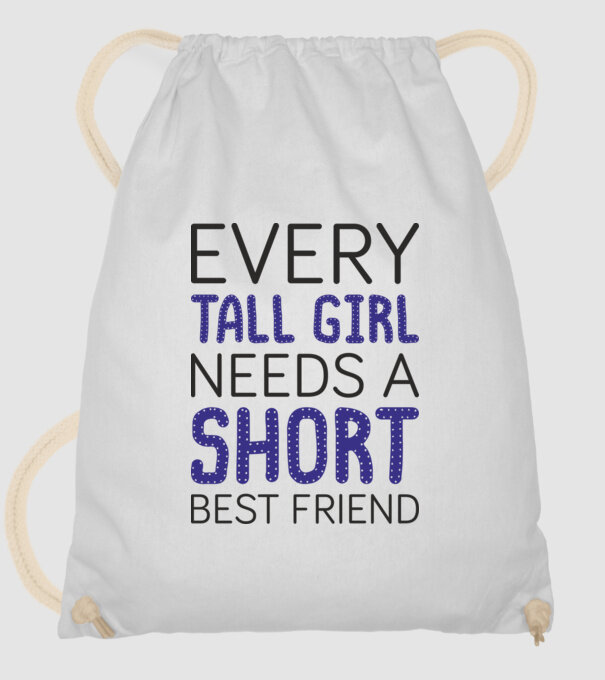 Short Freind model alb pe tricou