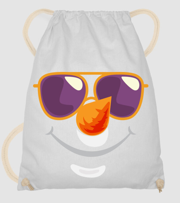 Snowman face model alb pe tricou
