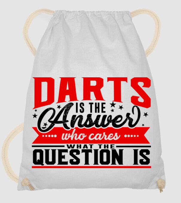 Sport is the answer DARTS model alb pe tricou