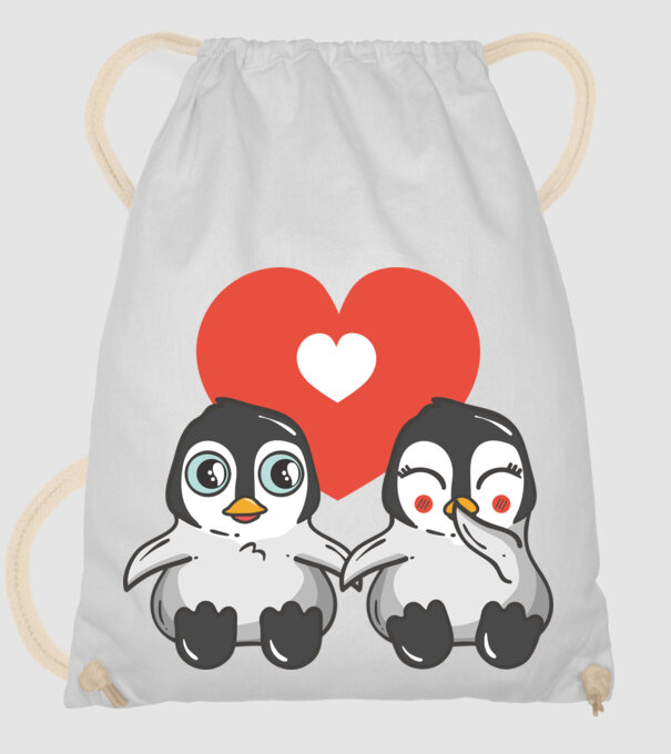 PINGUINI ÎNDRĂGOSTIȚI 7 model alb pe tricou