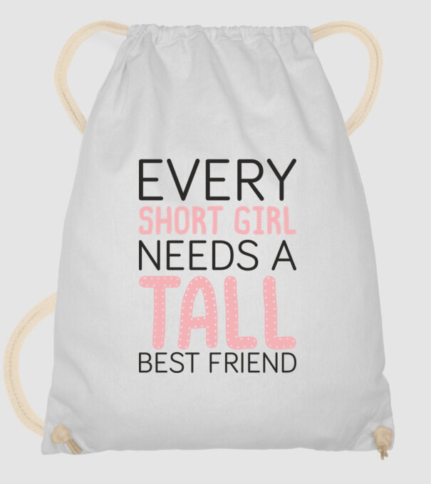 Tall Friend model alb pe tricou
