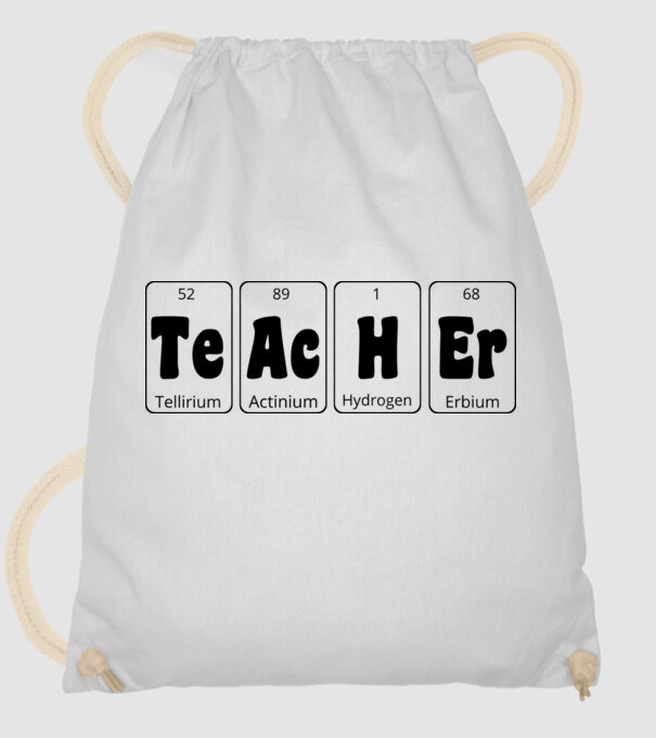 Teacher periodic model alb pe tricou