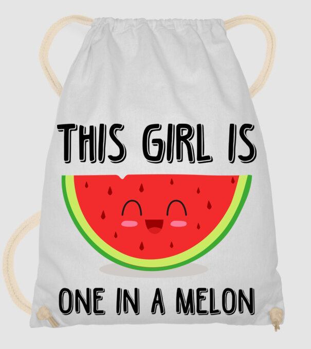 This girl is one in a melon model alb pe tricou
