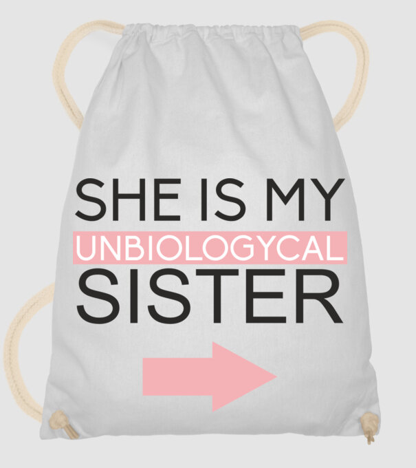 Unbiologycal Sister 01 model alb pe tricou