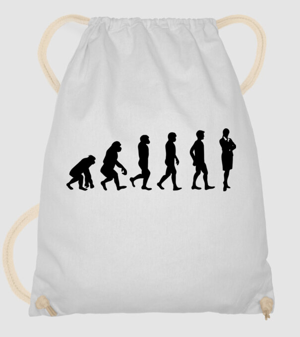 Evoluție femeie de afaceri model alb pe tricou