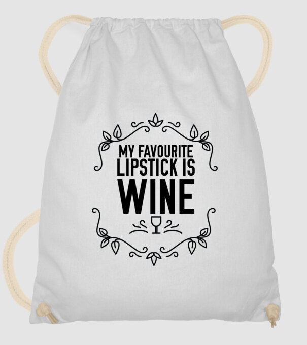 Wine tasting team Favourite lipsitck is wine model alb pe tricou