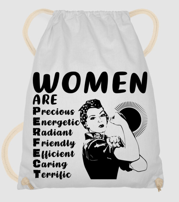 Women are perfect model alb pe tricou