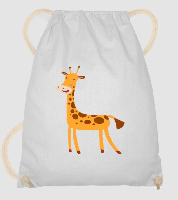 Girafă drăguță model alb pe tricou