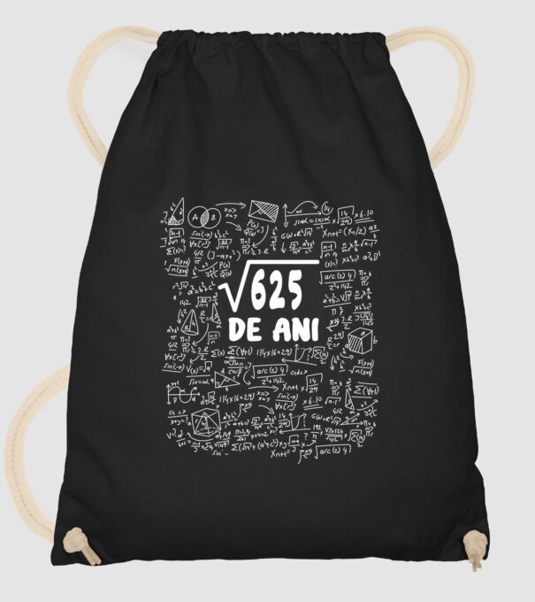 √625 de ani model negru pe tricou