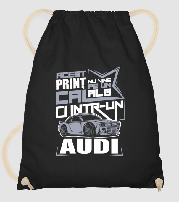 Acest prinț nu vine pe un cal alb, ci într-un Audi model negru pe tricou