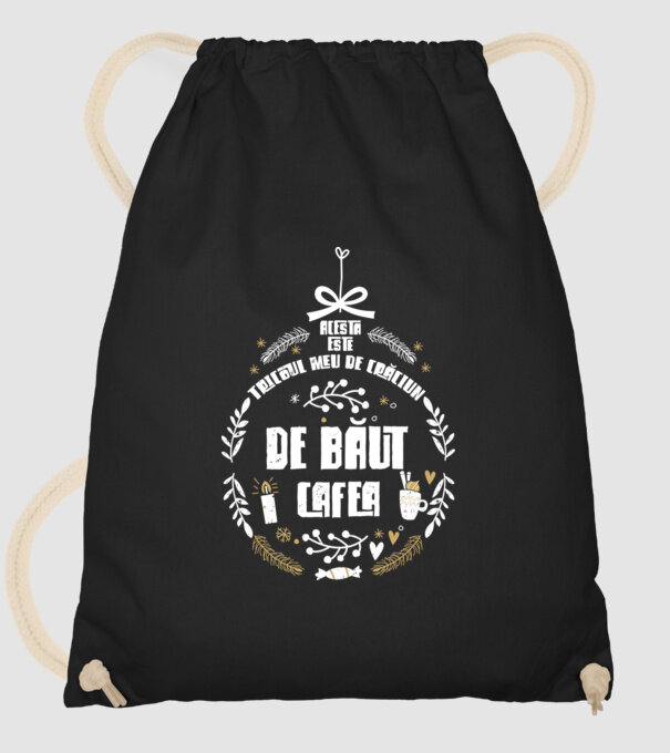 acesta este tricoul meu de Crăciun_de băut cafea model negru pe tricou